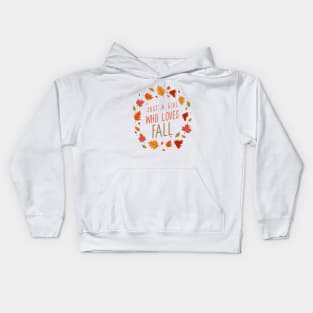 Just A Girl Who Loves Fall Kids Hoodie